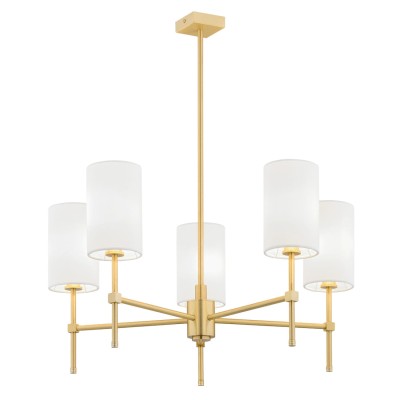 Lampa Wisząca Abruzzo Biała Mosiądz 78x70x70cm 2