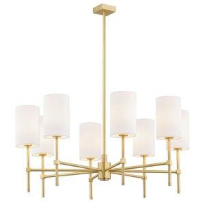 Lampa Wisząca Abruzzo Biała Mosiądz 91x86x86cm
