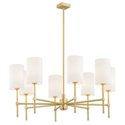 Lampa Wisząca Abruzzo Biała Mosiądz 91x86x86cm