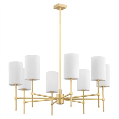 Lampa Wisząca Abruzzo Biała Mosiądz 91x86x86cm 4