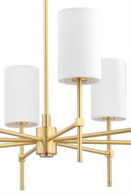 Lampa Wisząca Abruzzo Biała Mosiądz 91x86x86cm 5