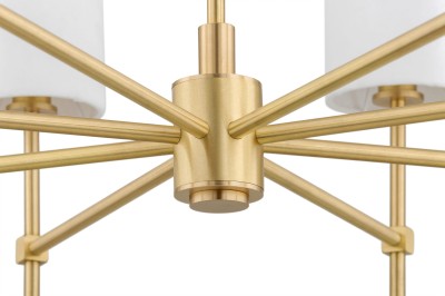 Lampa Wisząca Abruzzo Biała Mosiądz 91x86x86cm 8