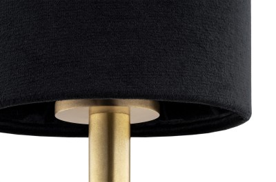 Lampa Stołowa Abruzzo Czarna Mosiądz Wys, 12,5cm 5