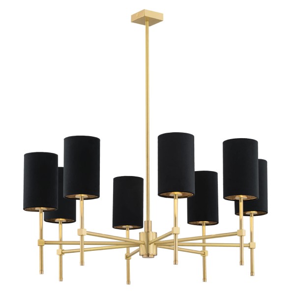 Lampa Wisząca Abruzzo Czarna Mosiądz 91x86x86cm