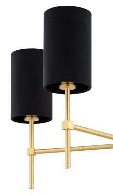 Lampa Wisząca Abruzzo Czarna Mosiądz 91x86x86cm 3