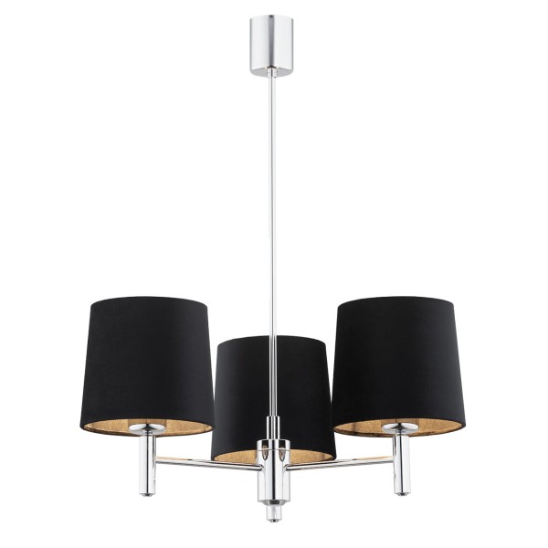 Lampa Wisząca Bolzano Plus Ciemnoszary Chrom 63x47,5x47,5cm