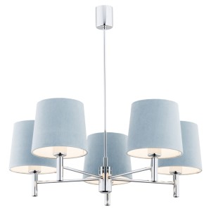 Lampa Wisząca Bolzano Błękitna Chrom 63x71x71cm