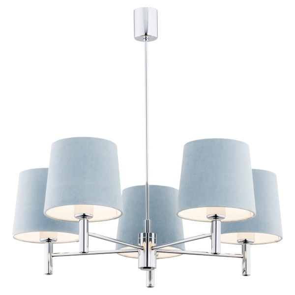 Lampa Wisząca Bolzano Błękitna Chrom 63x71x71cm