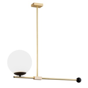 Lampa Wisząca Megan Mosiądz Szczotkowany 66x61.5x20cm