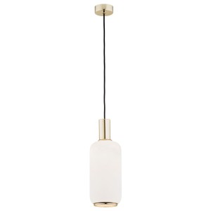 Lampa Wisząca Sagunto Opal Mat Mosiądz 120x14x14cm
