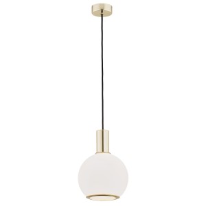 Lampa Wisząca Sagunto Opal Mat Mosiądz 121x20x20cm