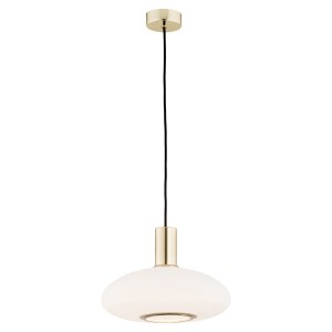 Lampa Wisząca Sagunto Opal Mat Mosiądz 104x30x30cm