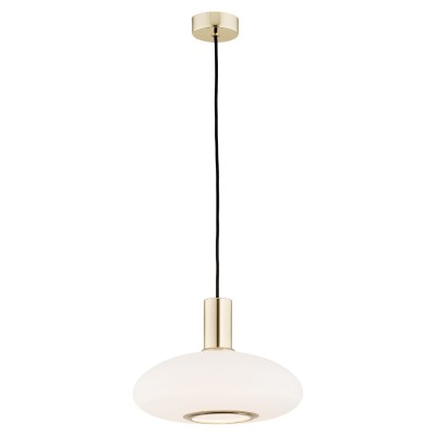 Lampa Wisząca Sagunto Opal Mat Mosiądz 104x30x30cm
