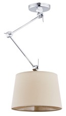 Lampa Wisząca Zakyntos Beżowy Chrom 95x40x40cm