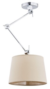 Lampa Wisząca Zakyntos Beżowy Chrom 95x40x40cm