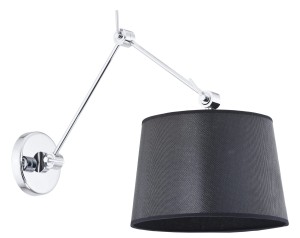Kinkiet Zakyntos Czarny Chrom Wys. 50cm