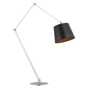 Lampa Podłogowa Zakyntos Bis Chrom Czarna Wys.200cm