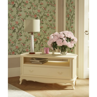 Provencale Laura Ashley Narożna Szafka RTV Kość Słoniowa 110x55x59cm 5
