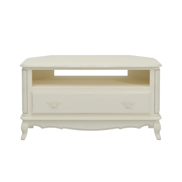 Provencale Laura Ashley Narożna Szafka RTV Kość Słoniowa 110x55x59cm