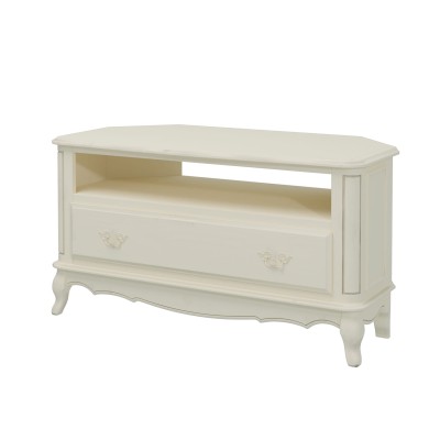 Provencale Laura Ashley Narożna Szafka RTV Kość Słoniowa 110x55x59cm 4