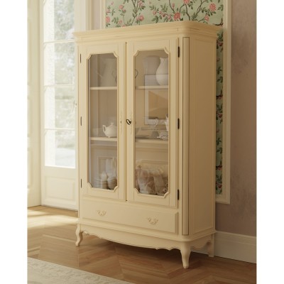 Provencale Laura Ashley Witryna Kość Słoniowa 120x45x180cm 6