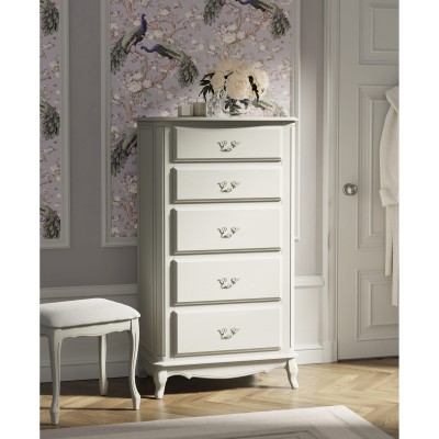 Provencale Laura Ashley Komoda Wysoka Szara 75x51x136cm 5