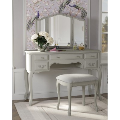 Provencale Laura Ashley Lustro Szara Rama 80x17x60cm 5