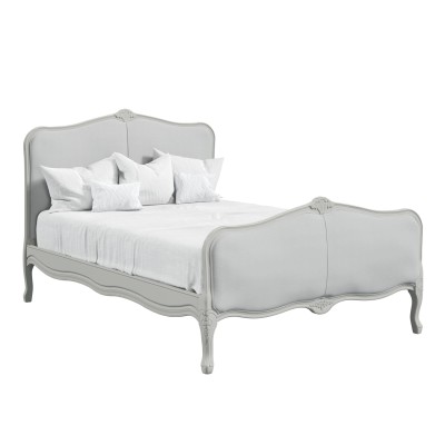 Provencale Laura Ashley Łóżko Szare 207x145x120cm 2