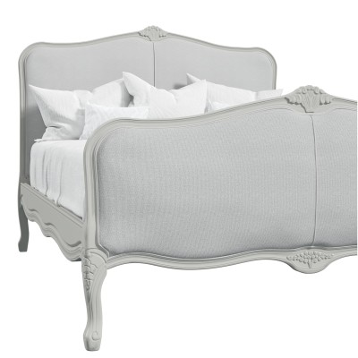 Provencale Laura Ashley Łóżko Szare 207x145x120cm 4