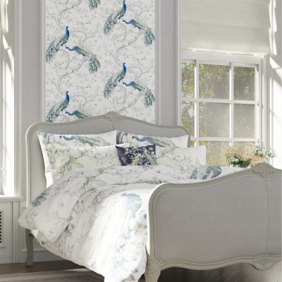 Provencale Laura Ashley Łóżko Szare 215x160x120cm 5