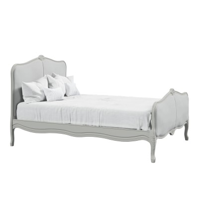 Provencale Laura Ashley Łóżko Szare 215x160x120cm 3