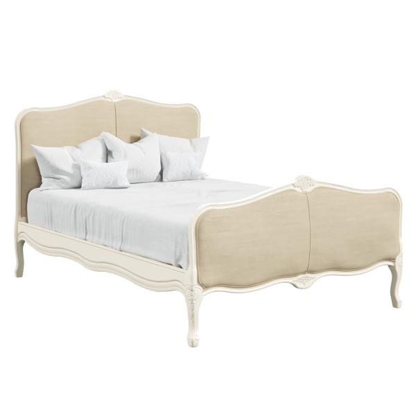 Provencale Laura Ashley Łóżko Kość Słoniowa 215x160x120cm