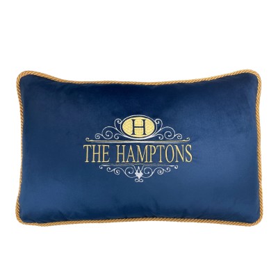Poduszka Haftowana Dekoracyjna Hamptons Premium - Różne Kolory Tkanin 2