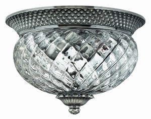 Plafon Cristal M Srebro, Kryształ 41x41x22cm