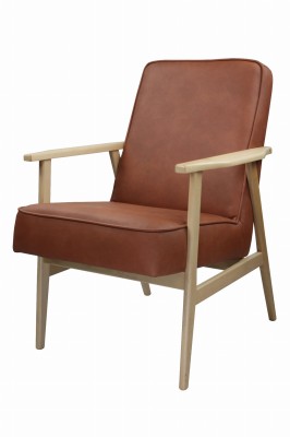 Fotel Tapicerowany w Stylu Retro PRL Vives - Różne Kolory Tkanin 11