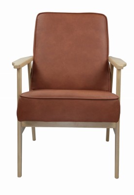 Fotel Tapicerowany w Stylu Retro PRL Vives - Różne Kolory Tkanin 12