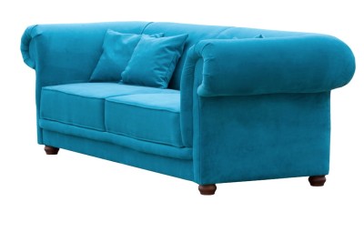 Trzyosobowa Elegancka Sofa Margo Chesterfield  210x105x80cm - Opcje Wyboru Tkaniny 6