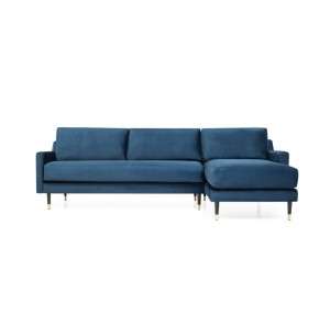 Elegancki Narożnik Elixir w Stylu Skandynawskim 260x90-157x88cm - Opcje Wyboru Tkaniny