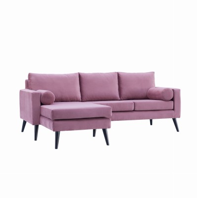 Wieloosobowy Narożnik Calypso w Stylu Skandynawskim 210x155-87x82cm - Opcje Wyboru Tkaniny 12