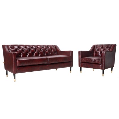 Dwuosobowa Sofa Roland w Stylu Chesterfield 170x80x78cn - Opcje Wyboru Tkaniny 10