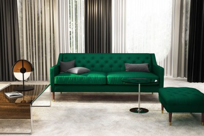 Elegancka Pikowana 2,5 Osobowa Sofa Roland 192x80x78cm - Opcje Wyboru Tkaniny 3