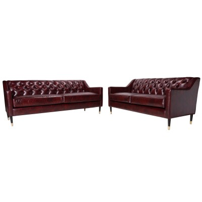 Elegancka Pikowana 2,5 Osobowa Sofa Roland 192x80x78cm - Opcje Wyboru Tkaniny 17