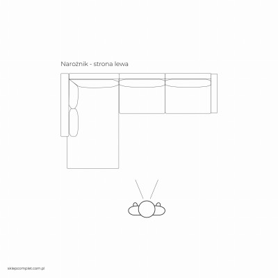 Komfortowa i Funkcjonalna Sofa Narożna Harvey  260x160-103x85cm - Opcje Wyboru Tkaniny 13