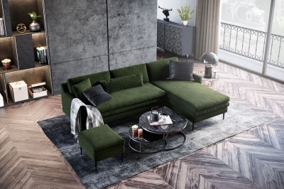 Elegancki i Wygodny Narożnik Kelso  262x90-160x86cm - Opcje Wyboru Tkaniny 3
