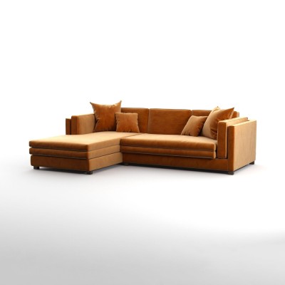 Duża Sofa Narożna Liamos  270x190-105x78cm - Opcje Wyboru Tkaniny 6