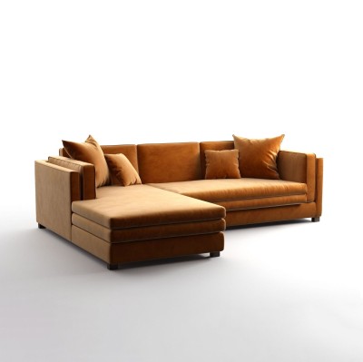 Duża Sofa Narożna Liamos  270x190-105x78cm - Opcje Wyboru Tkaniny 2