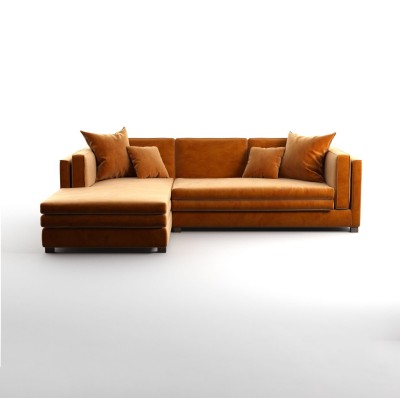 Duża Sofa Narożna Liamos  270x190-105x78cm - Opcje Wyboru Tkaniny 5