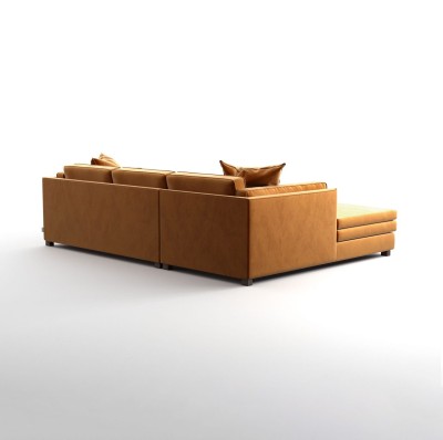 Duża Sofa Narożna Liamos  270x190-105x78cm - Opcje Wyboru Tkaniny 7