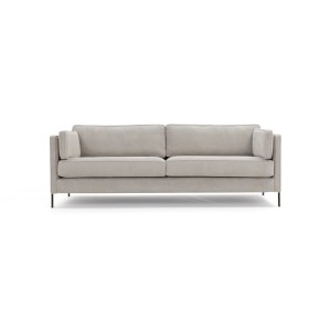 Elegancka 3,5-osobowa  Sofa Jovan  o Prostej Bryle 222x92x82cm -Opcje Wyboru Tkaniny