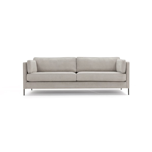 Elegancka 3,5-osobowa  Sofa Jovan  o Prostej Bryle 222x92x82cm -Opcje Wyboru Tkaniny